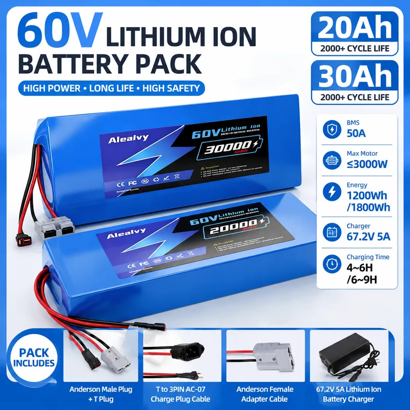 60V 30Ah 21700 Battery Pack - 60V 20AH 30AH 21700 Lithium Battery