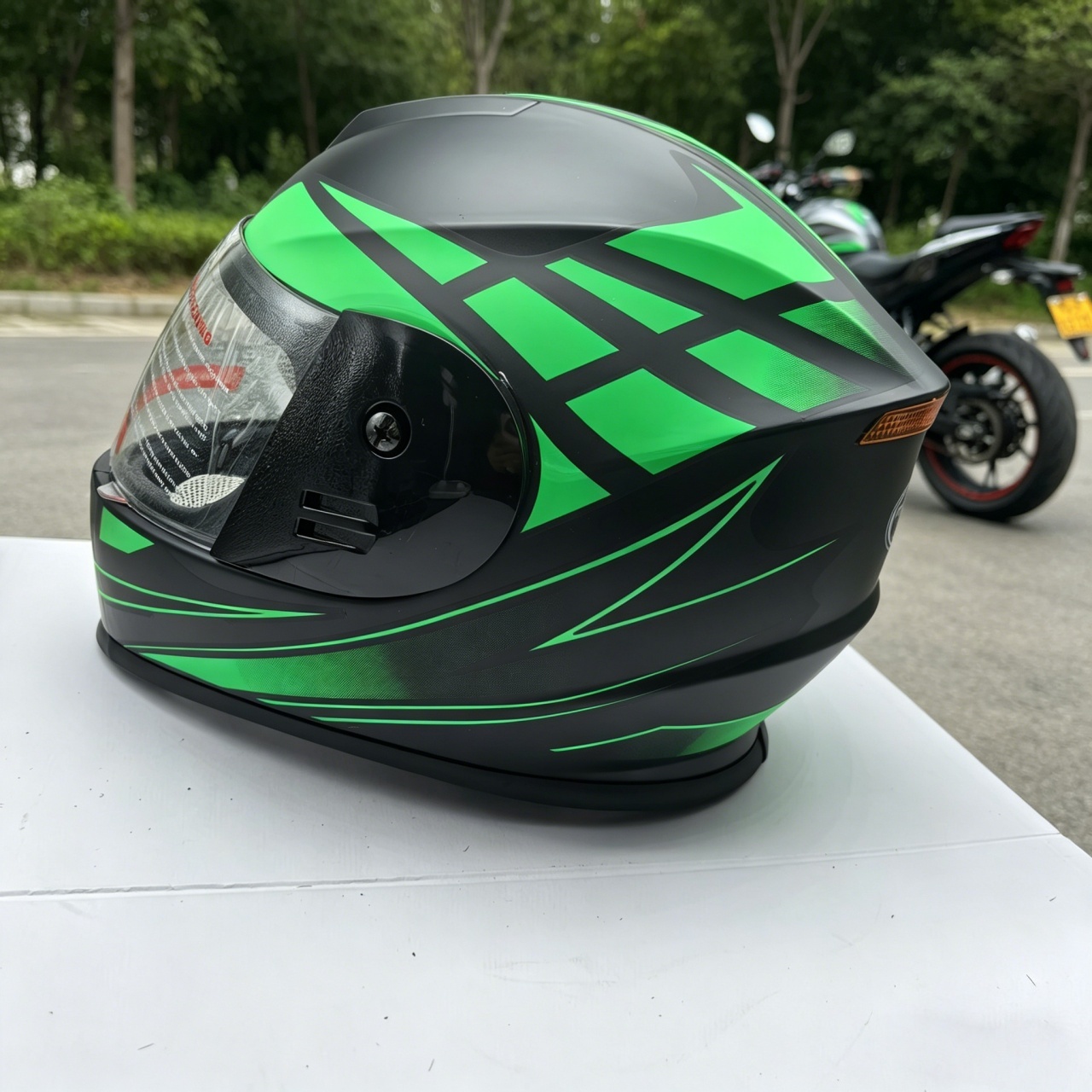 Men's Full Face Motorcycle Hel - Scooter Helmet Set 评论和价格