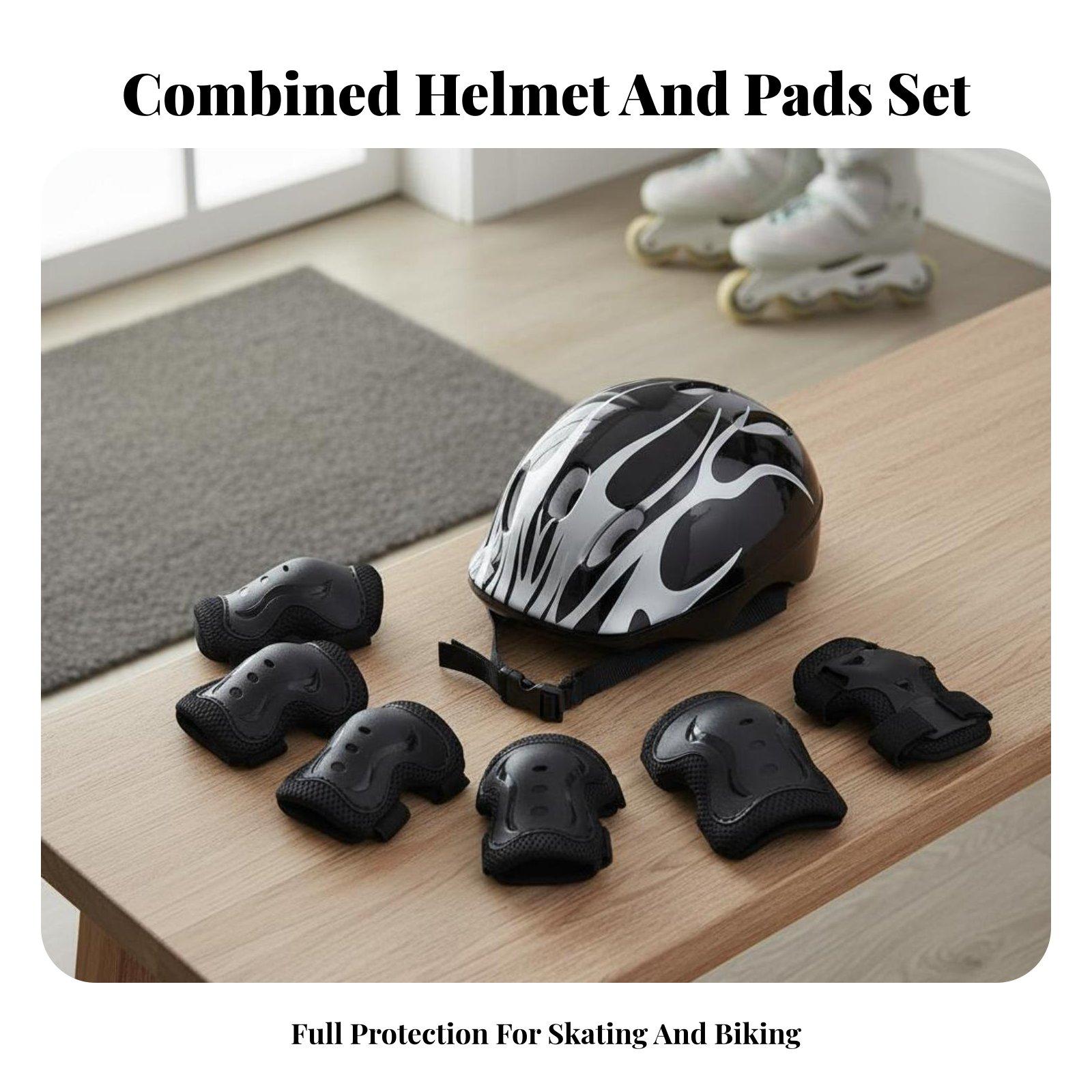 Kids Helmet and Knee Elbow Wri - Scooter Helmet Set 评论和价格