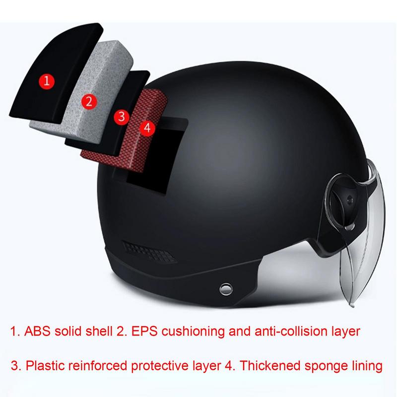 Motorcycle Helmet Jet Style Bi - Scooter Helmet Set 评论和价格