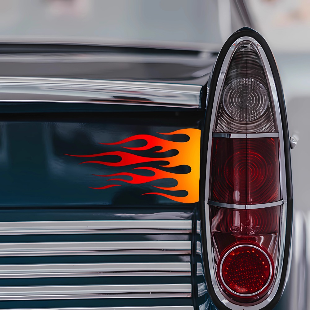 Flame Motorcycle Stickers Wate - Scooter Helmet Set 评论和价格