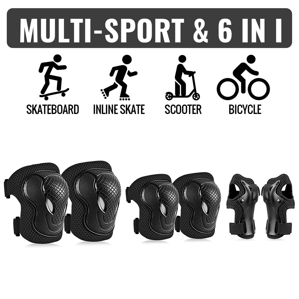 GOMOREON 6Pcs/Set Kids Safety  - Scooter Helmet Set 评论和价格