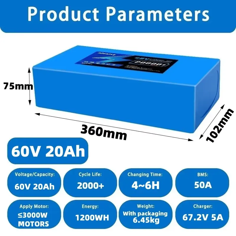  60V 20AH 30AH 21700 Lithium B - 60V 30Ah 21700 Battery Pack 评论和价格