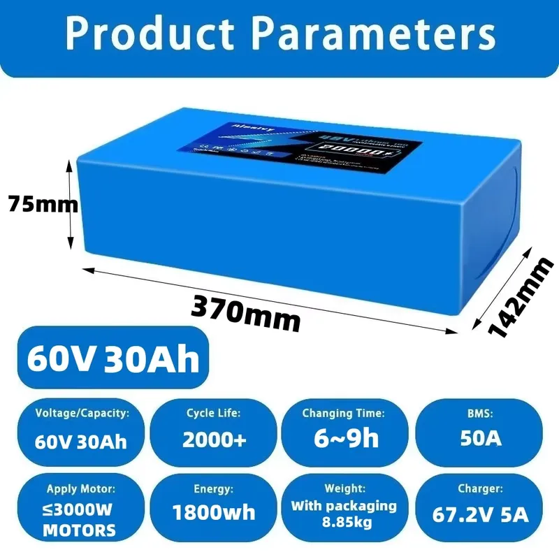  60V 20AH 30AH 21700 Lithium B - 60V 30Ah 21700 Battery Pack 评论和价格