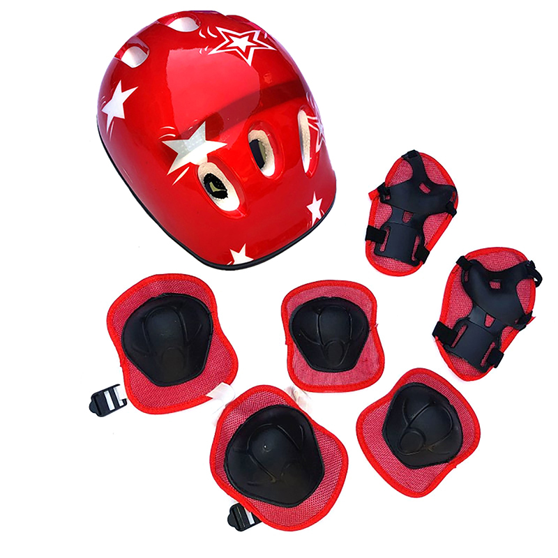 New-7Pcs Kids Cycling Protecti - Scooter Helmet Set 评论和价格